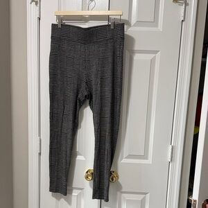 LOFT Black and White Houndstooth Leggings